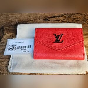 Louis Vuitton Lockme Mini Red Wallet